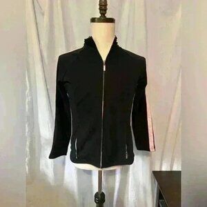 Drapers And Damon’s Full Zip Track Jacket. Size S. Womens. Black. White Stripe.